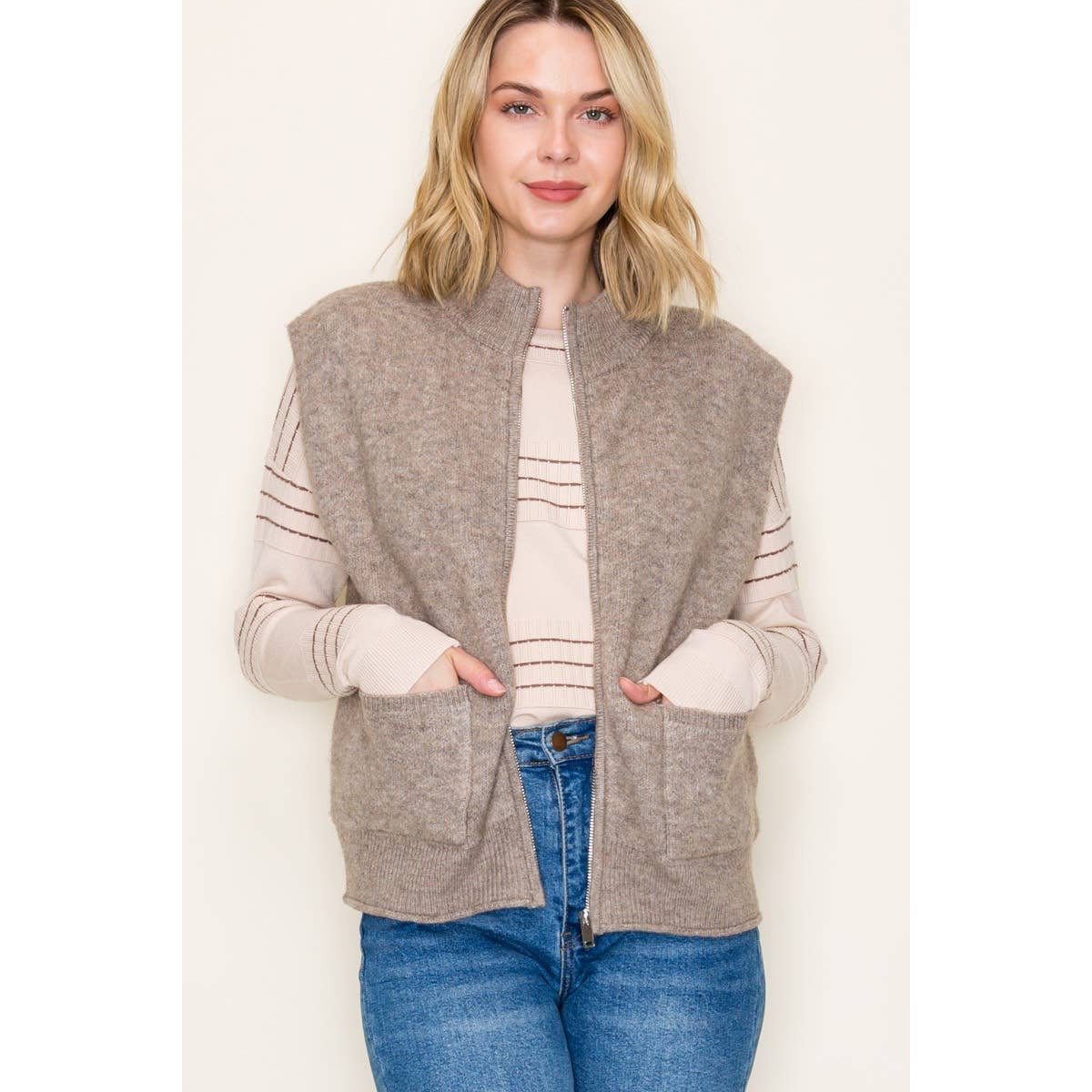 STACCATO - SWEATER VEST WITH PATCH POCKETS STACCATO