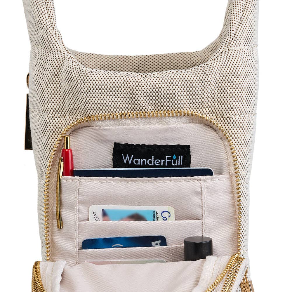WanderFull - Original HydroBag - HydroBag® HANDLE Dark Oatmeal Canvas with Canvas Vegan Leath