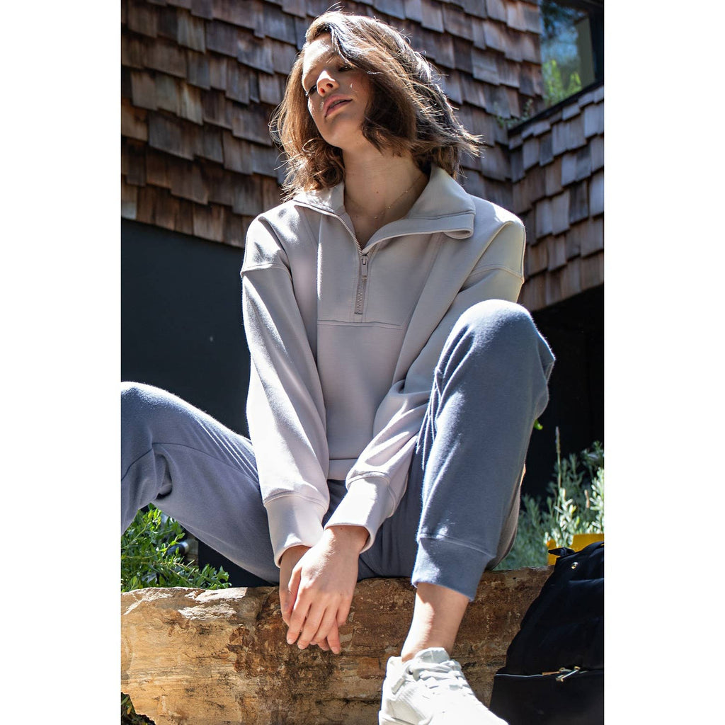 Butter Smooth Quarter Zip Mock Neck Pullover