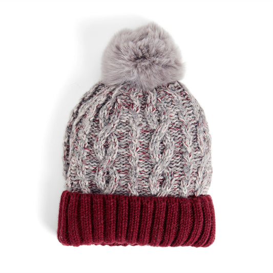 Red Multi Winter Carnival Hat: One Size Fall-Winter COCO + CARMEN