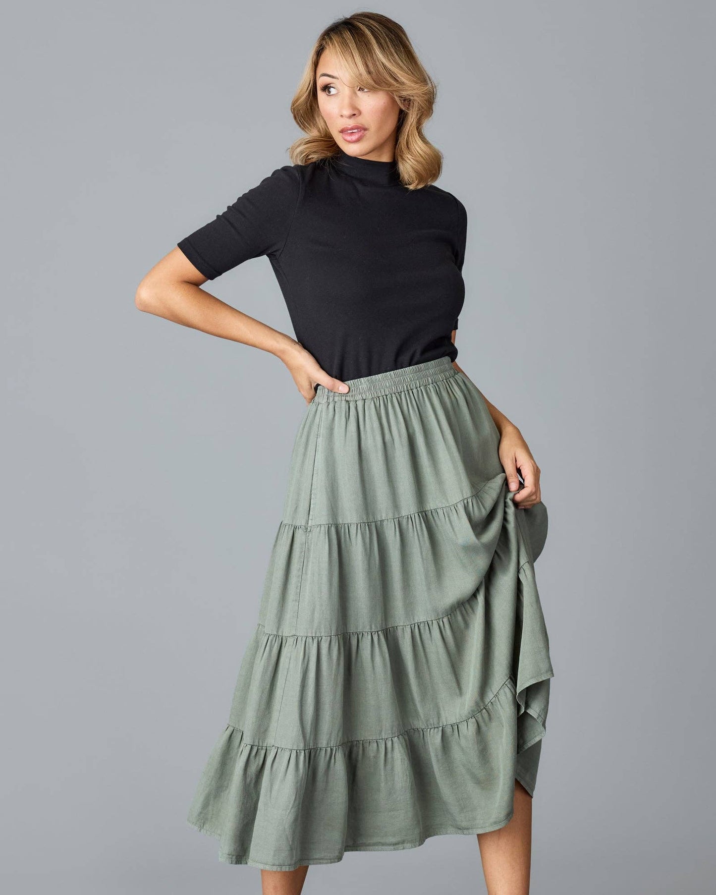 Jane Skirt  in Sage Fall-Winter Downeast