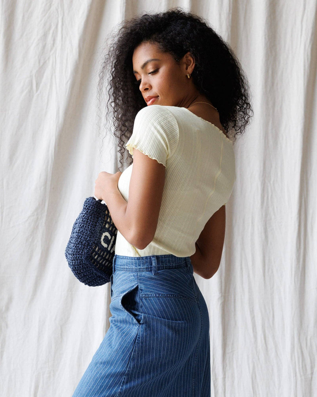 Downeast - Simplicity Cream Short Sleeve Ribbed Tee