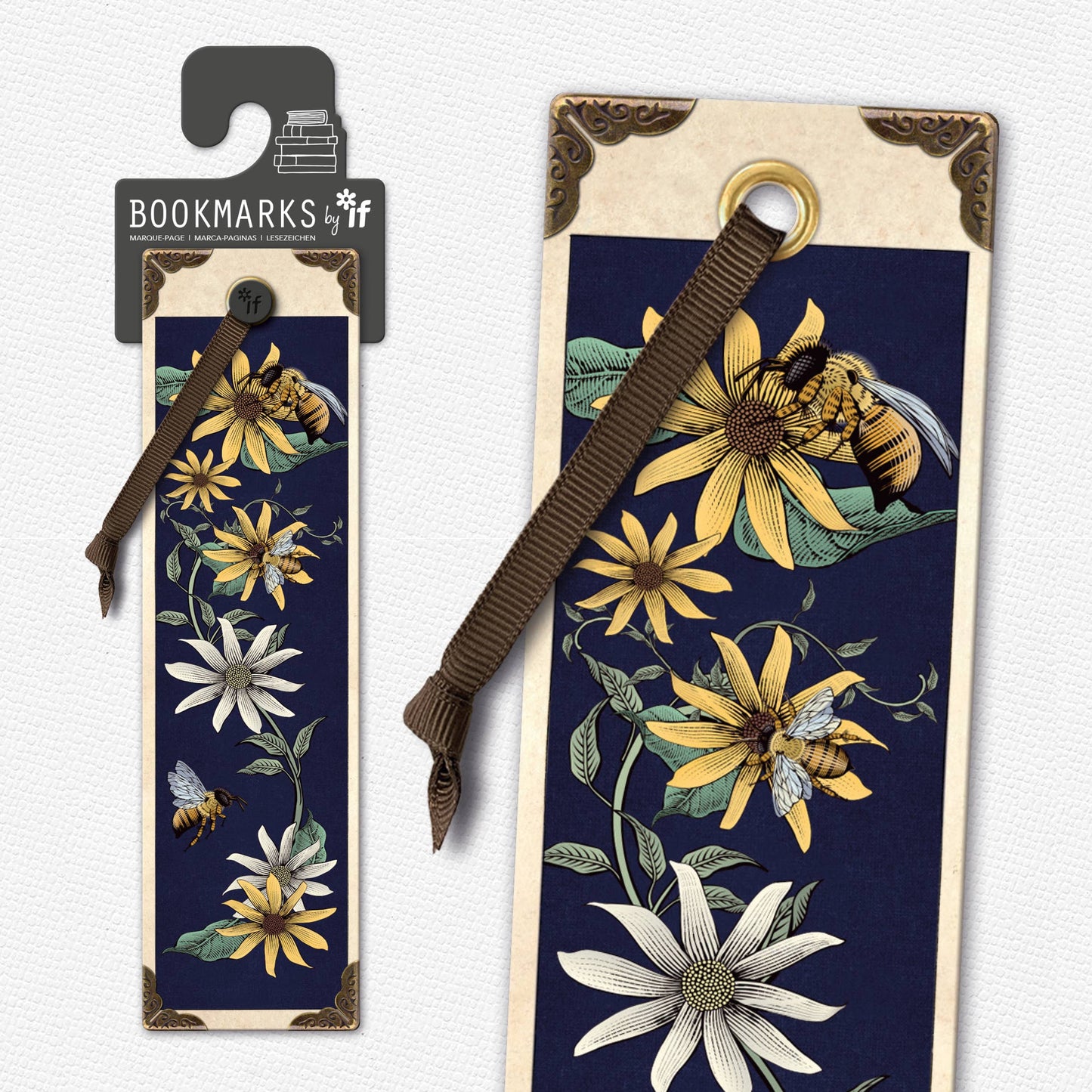 Vintage Bookmarks: Bees & Flowers Core if USA