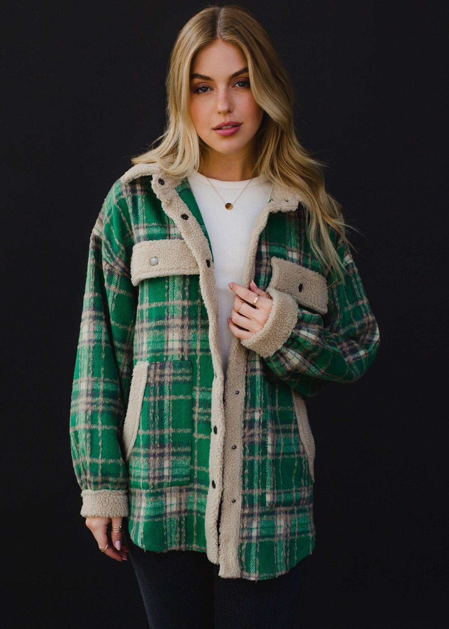 Green, Tan & Gray Plaid Jacket Fall-Winter Panache Apparel Co.