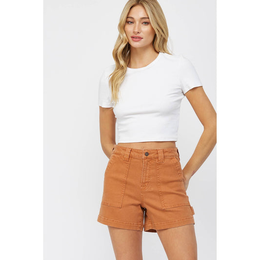 BLUSHED SIENA SUPER HIGH CARPENTER SHORTS Mica Denim