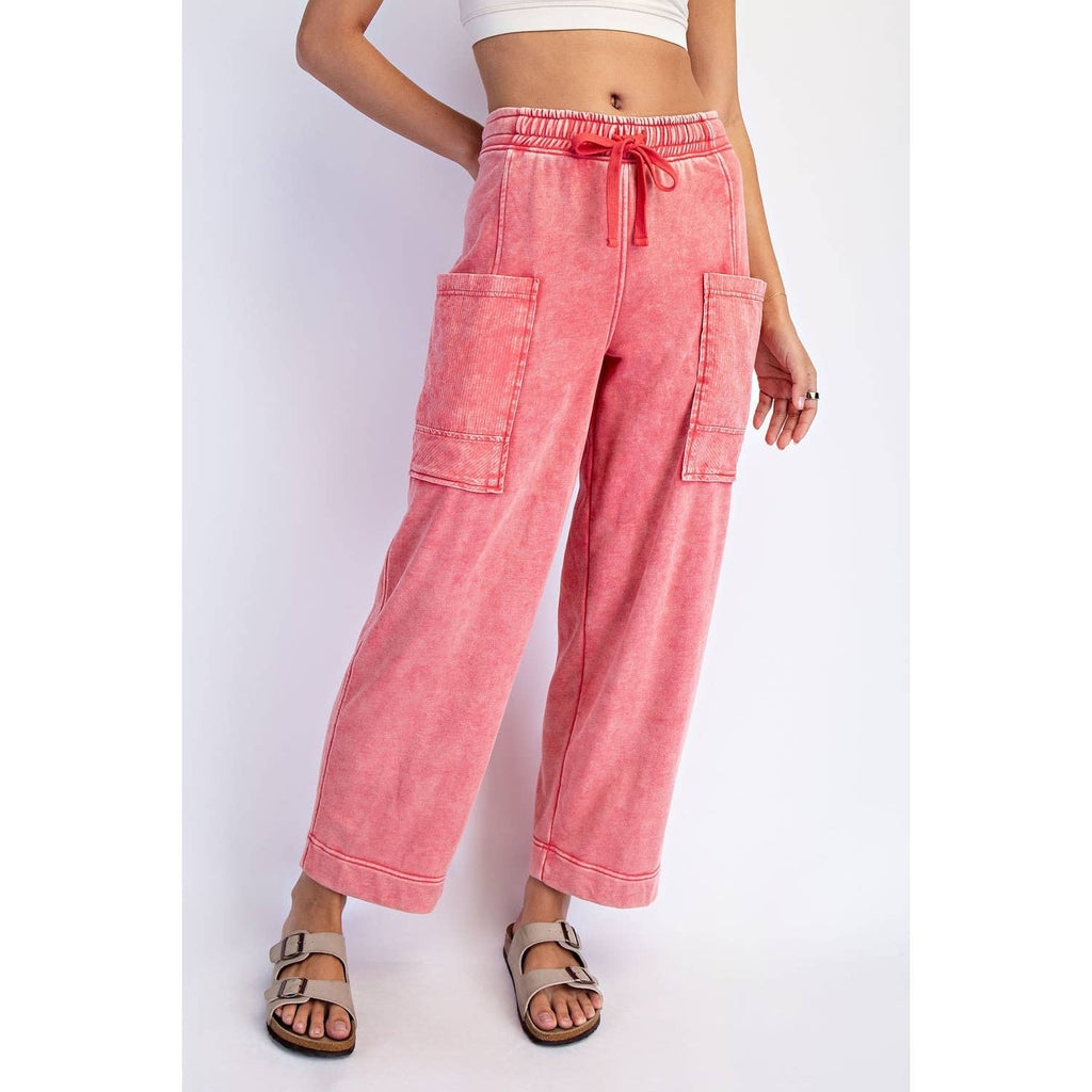 Mineral Wash French Terry Cropped Pants