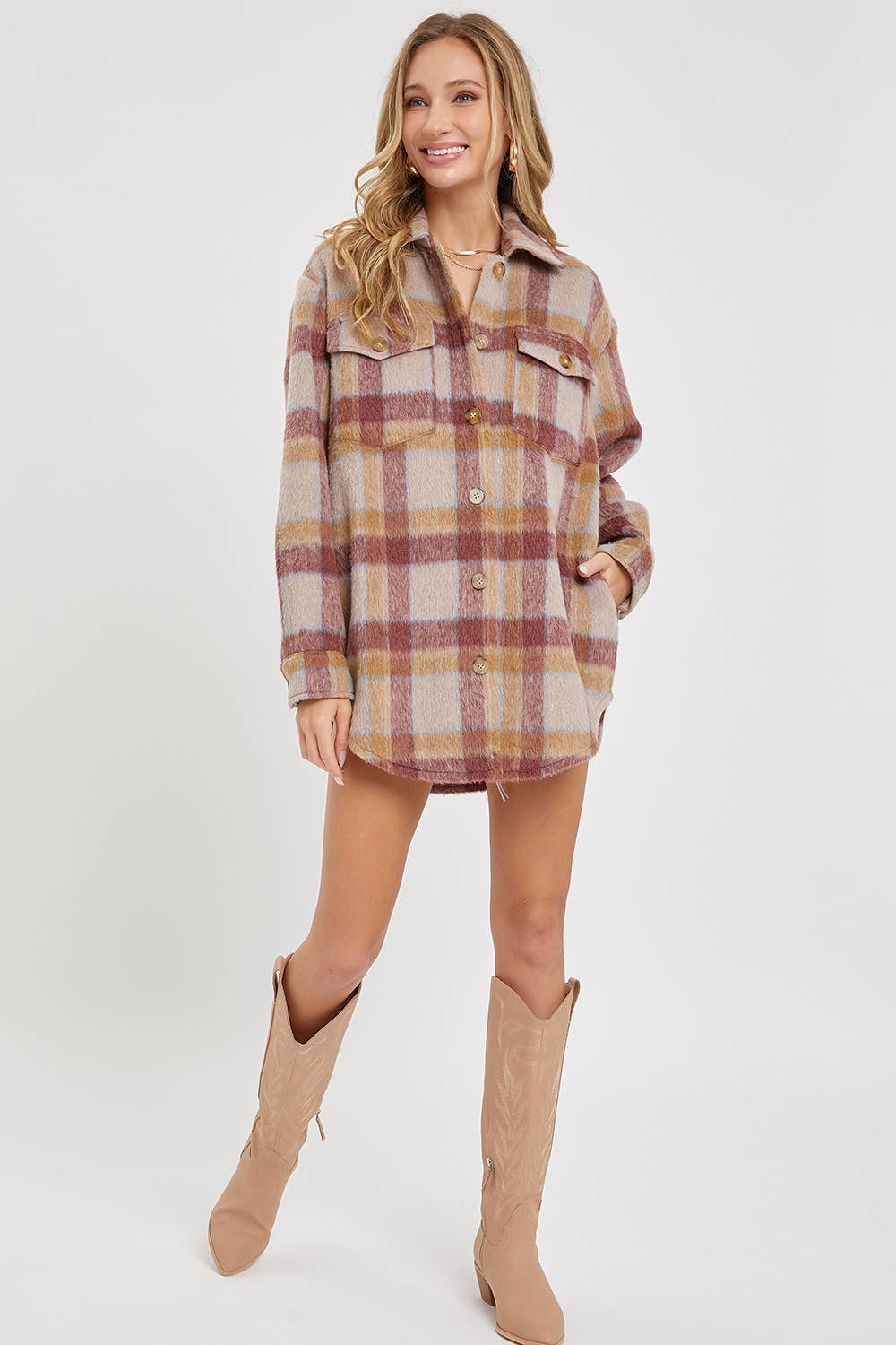 OUTERWEAR CLASSIC PLAID SHACKET/JACKET