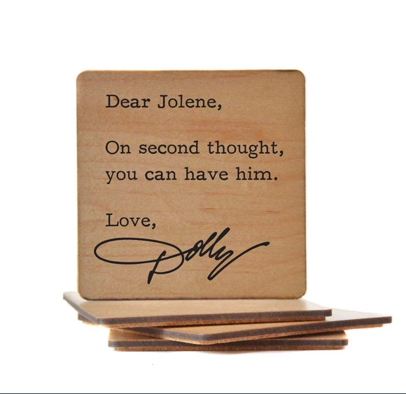 Dear Jolene - Funny Coasters Small Gift Driftless Studios