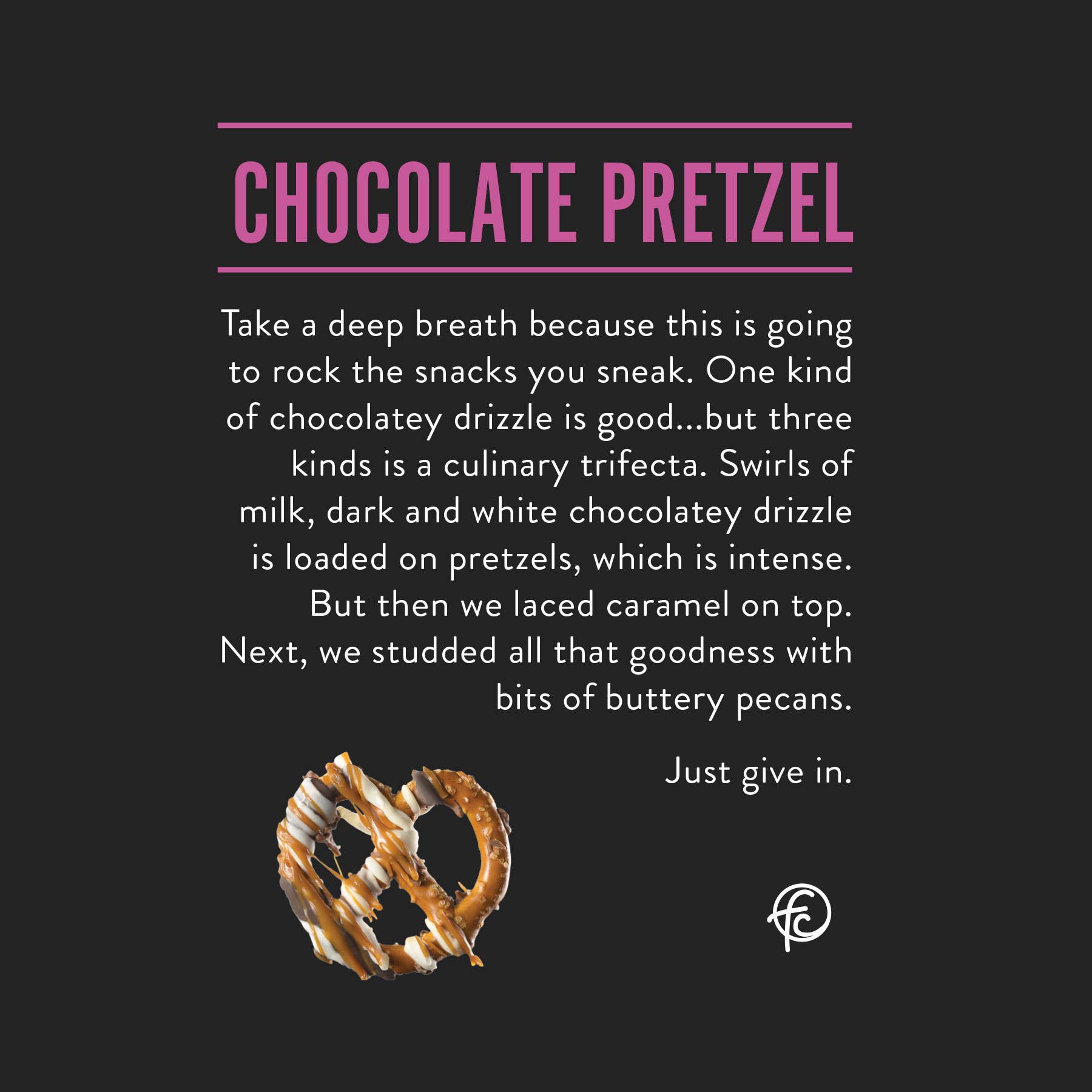 Chocolate Pretzel 5oz Bags | Chocolate Pretzels Core Funky Chunky