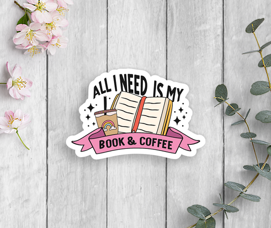 Books Coffee Vinyl Sticker Core Expression Design Co