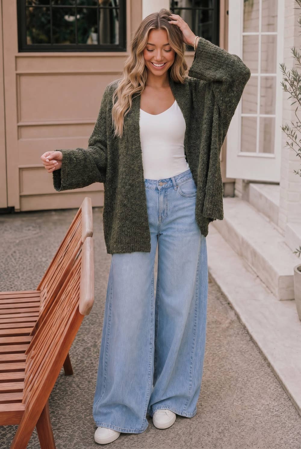 Textured Cocoon Cozy Oversized Cardigan