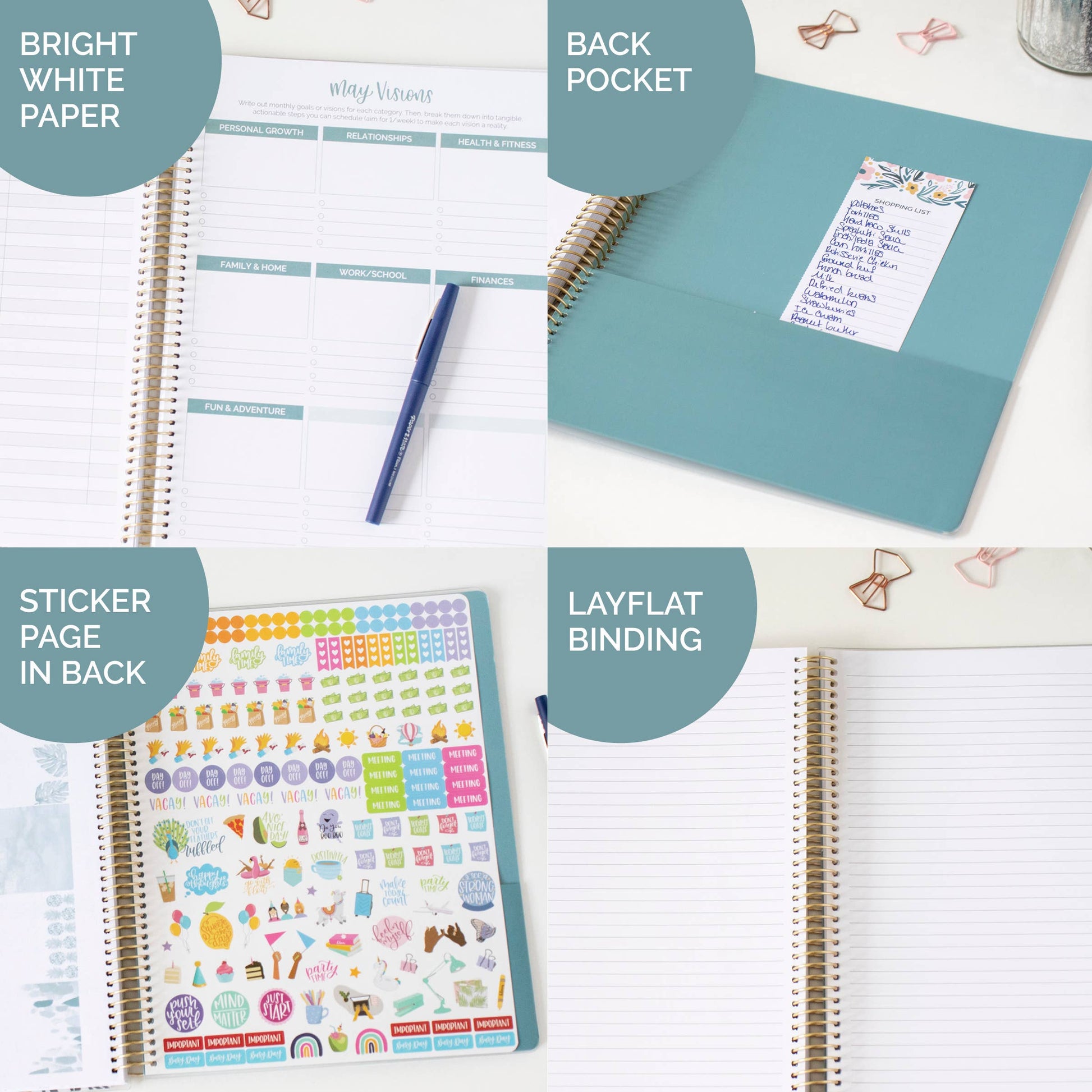 Ultimate Undated Planner & Calendar, Interchangeable Cover Core bloom daily planners