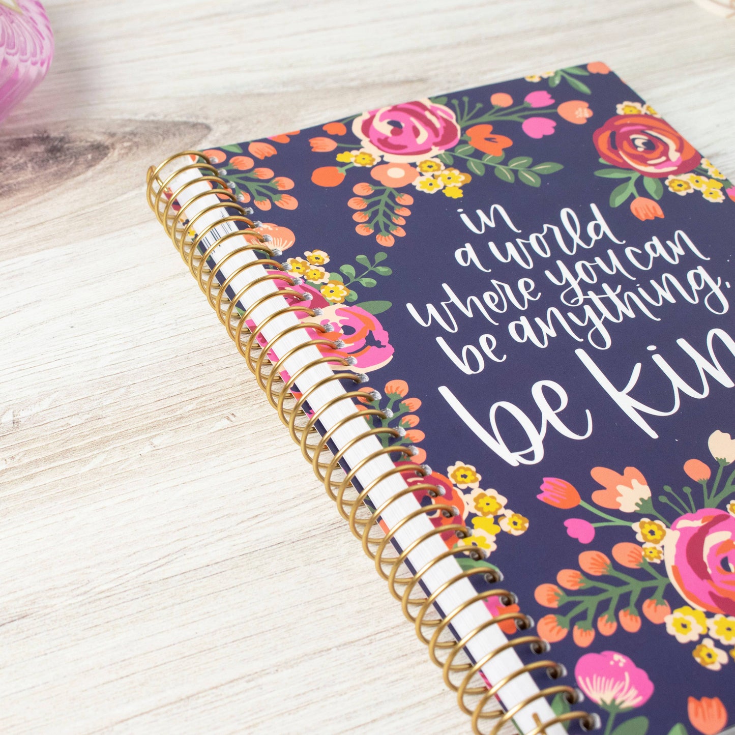2024 Planner With Calendar Year 5x8 Soft Cover - Design: Be Kind Core bloom daily planners