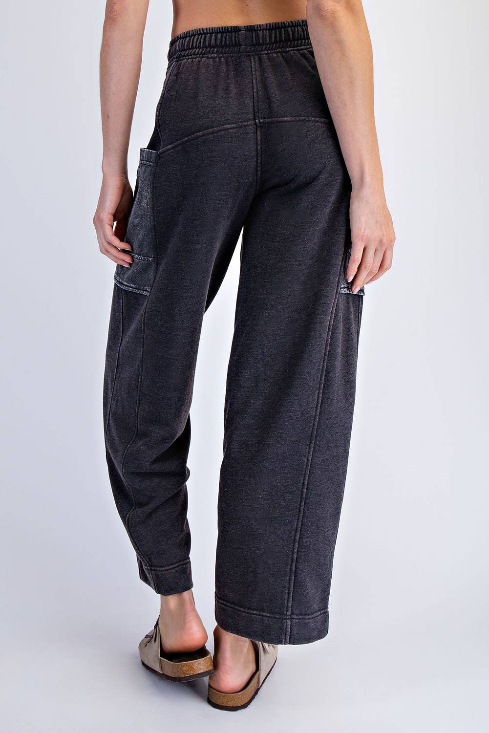 Mineral Wash French Terry Cropped Pants