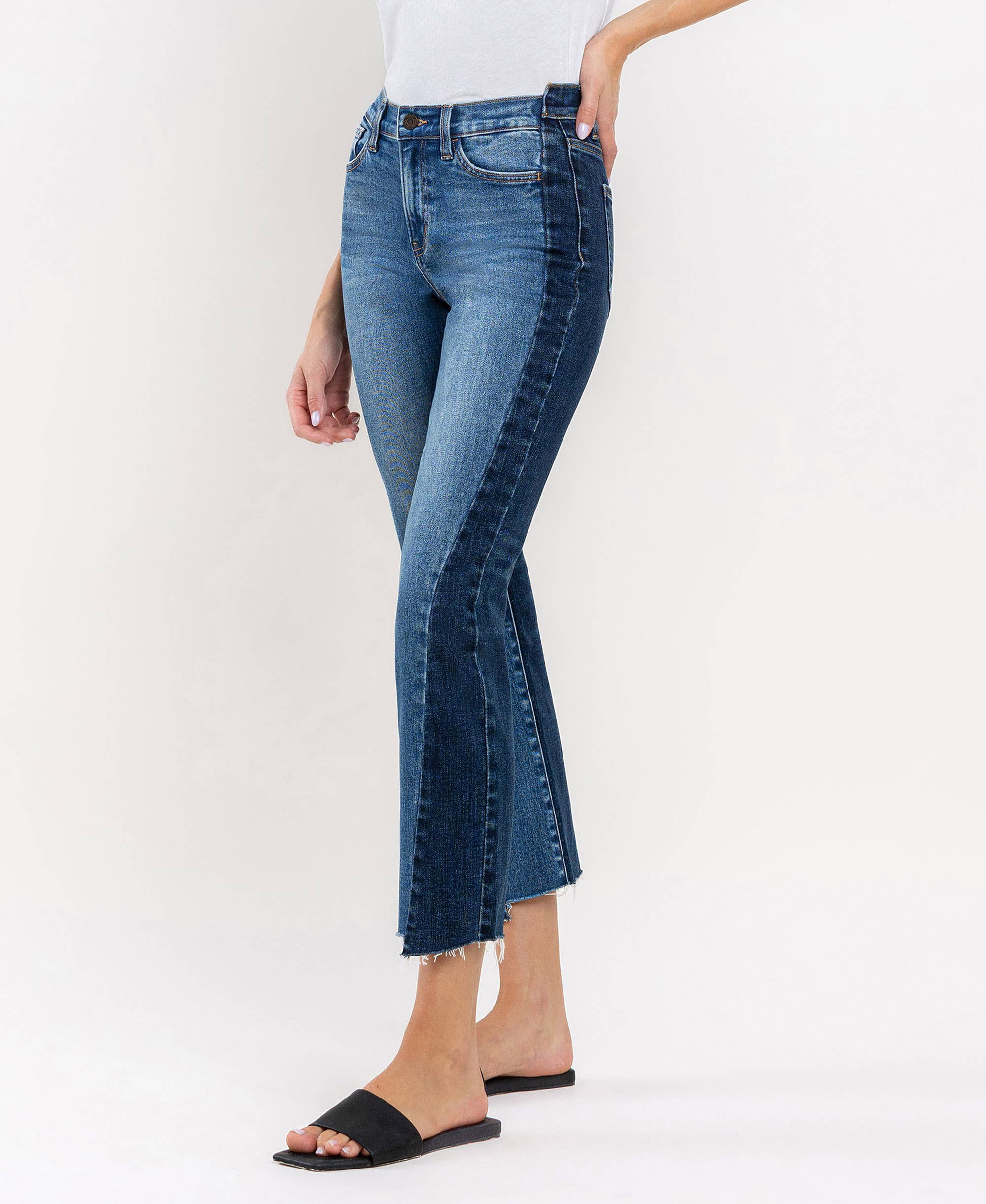 COLOR BLOCK STRAIGHT JEANS T6099