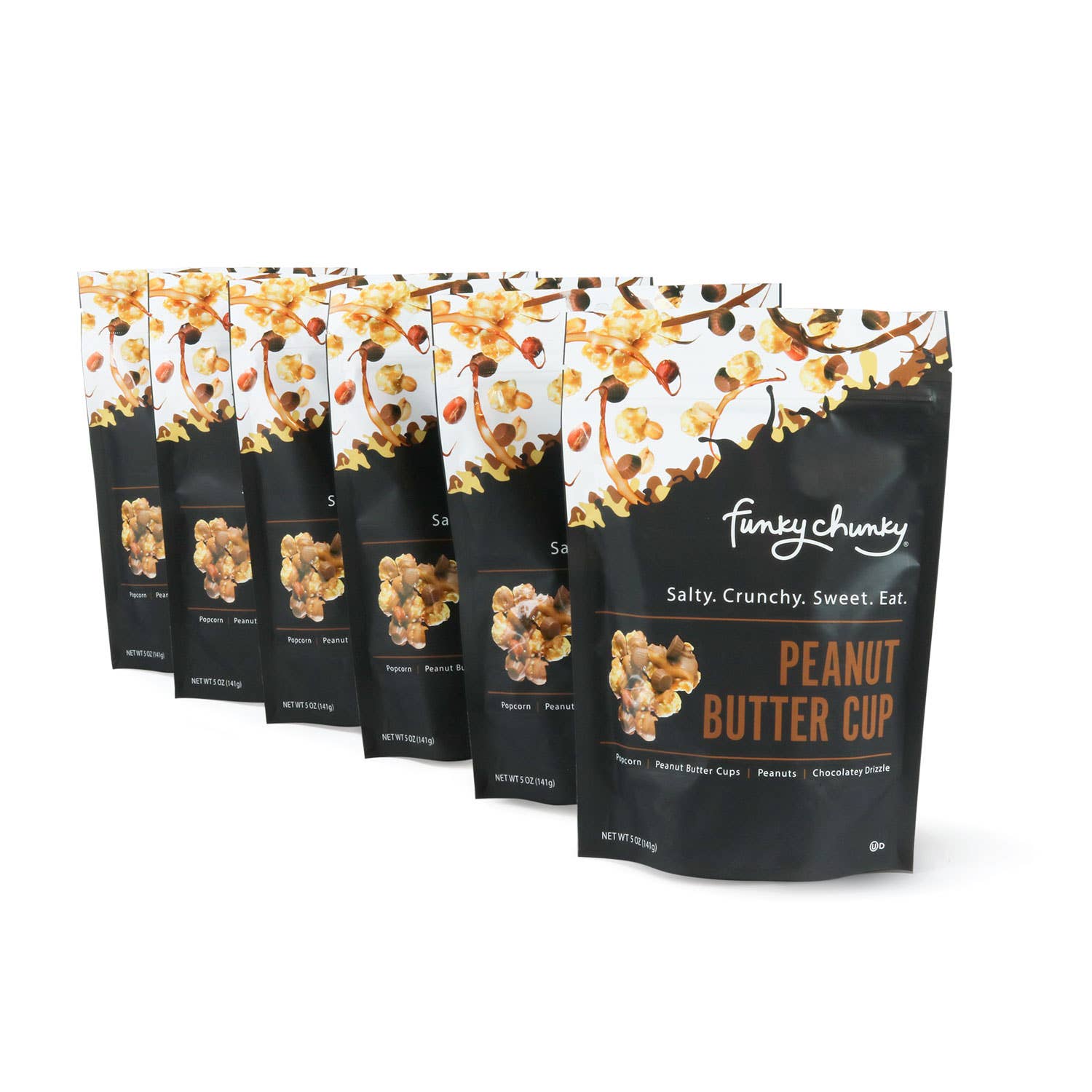 Peanut Butter Cup 5oz Bags | Chocolate Popcorn Core Funky Chunky