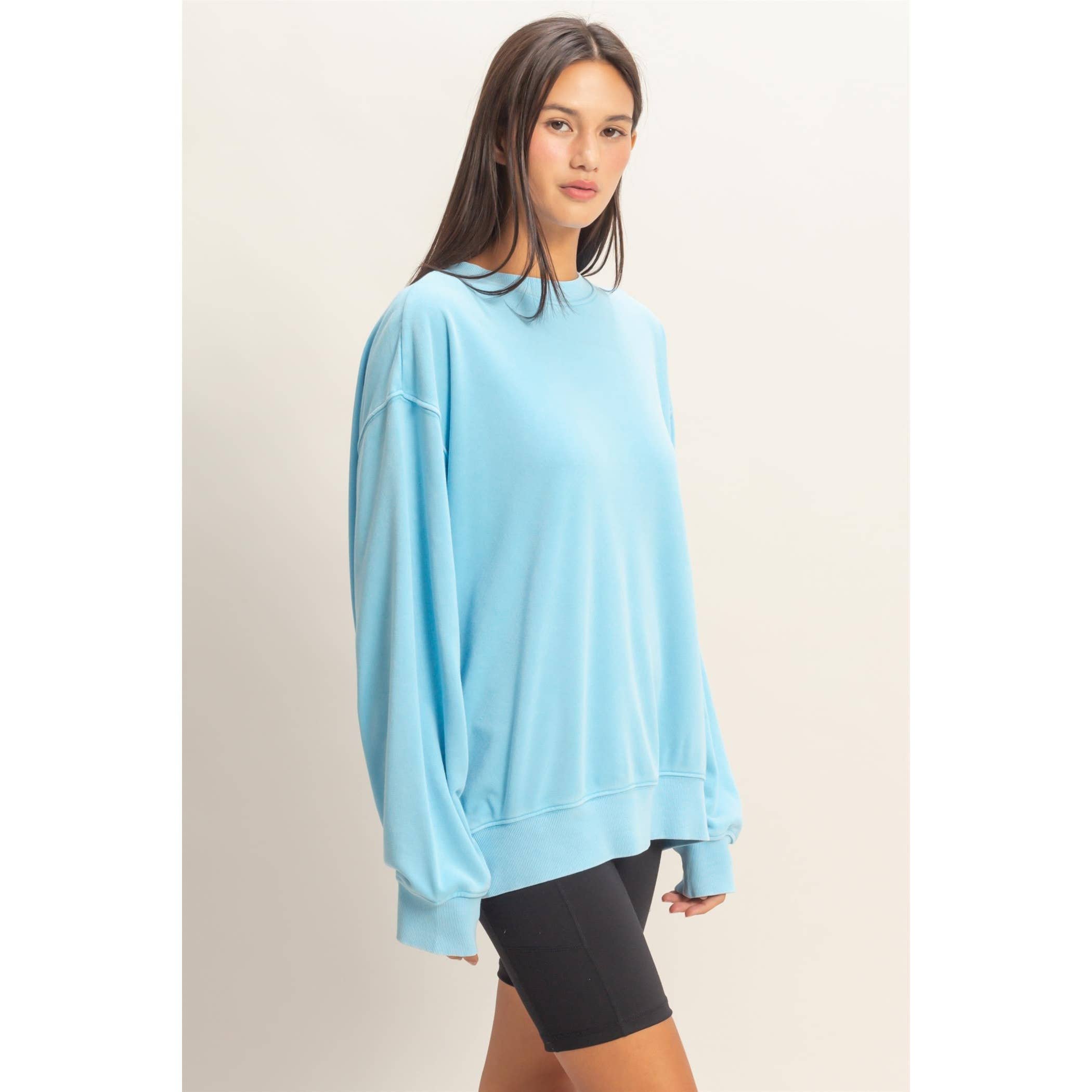 Mineral Washed Crew Neck Sweatshirt
