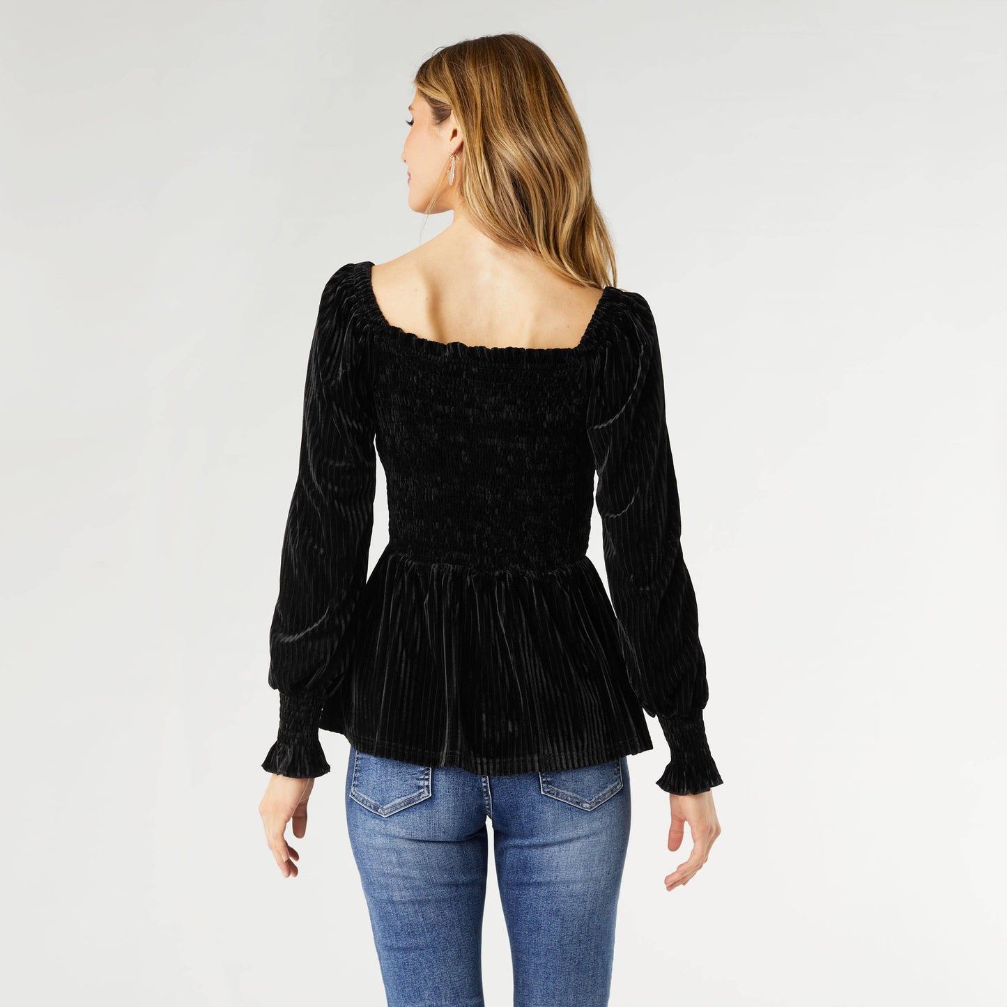 Lulu Pleated Velour Top  COCO + CARMEN