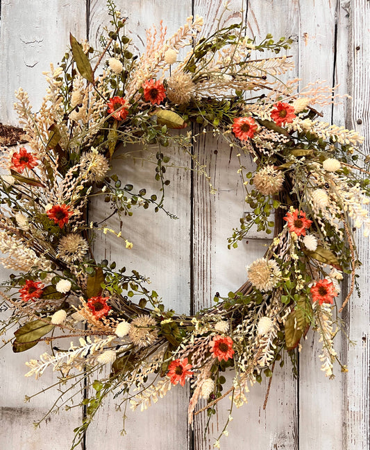 Wholesale Home Decor - Prairie Fields Wreath Wholesale Home Decor