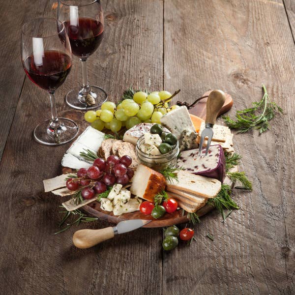 Acacia & Stainless Steel Gourmet Cheese Knives - Set of 4 Twine