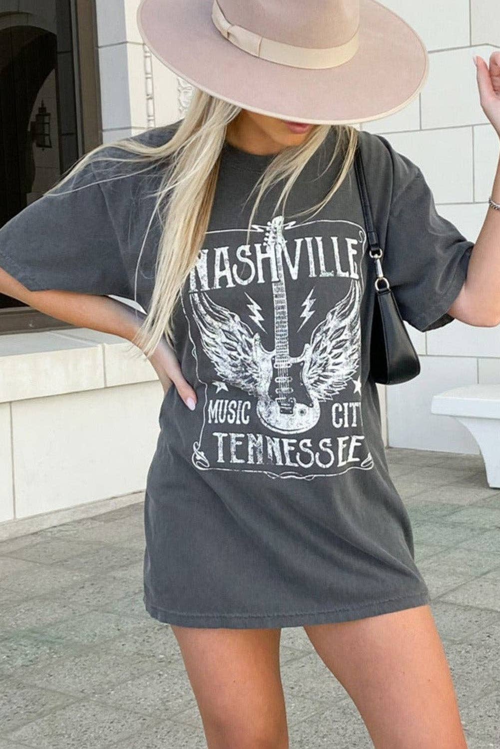 Nashville Tennesee Graphic Oversized T Shirt Spring-Summer Zeal Onyx, L.L.C.