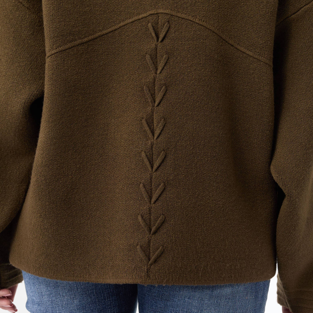 Delphina Long Sleeve Lattice Back Sweater