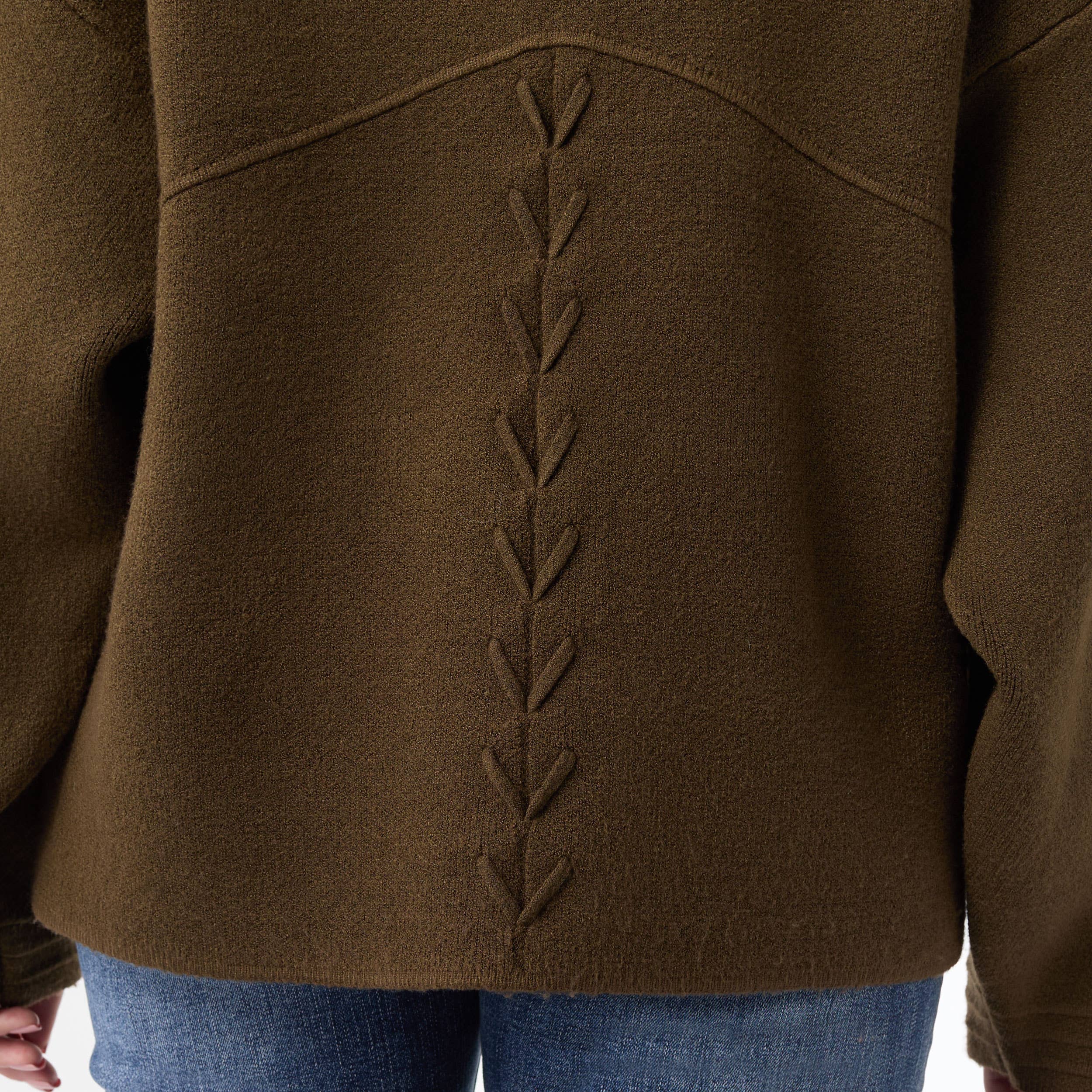 Delphina Long Sleeve Lattice Back Sweater