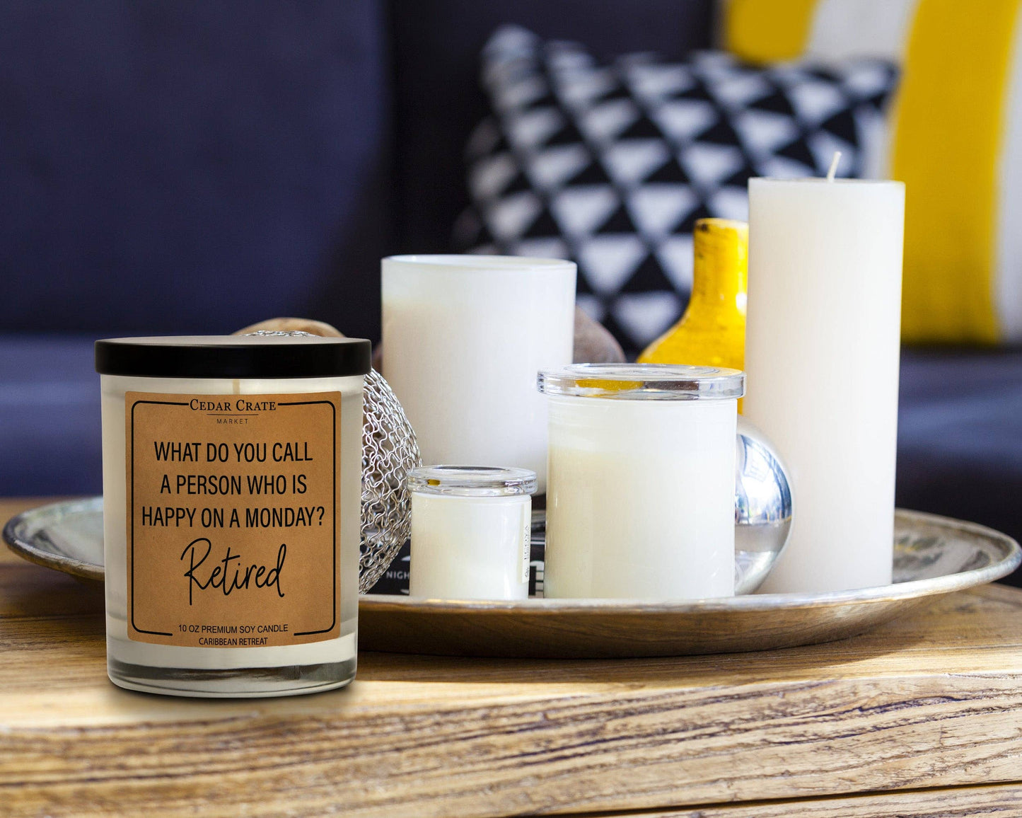 What Do you Call a Person who is Happy on Monday? Soy Candle Core Cedar Crate Market