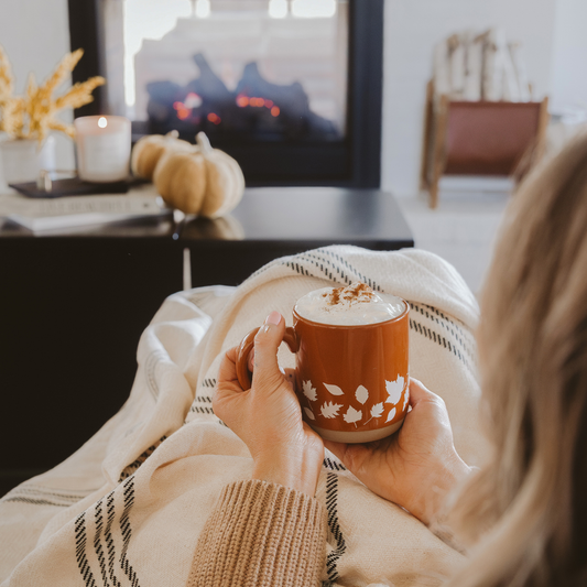 Coffee Mug - Fall Leaves 14oz Stoneware | Fall Decor & Autumn Gifts