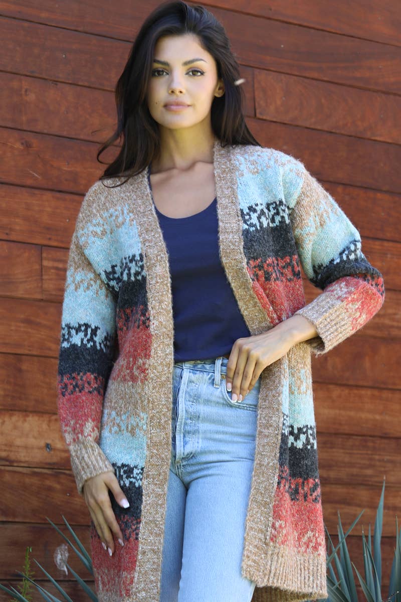 MULTI COLOR CARDIGAN SWEATER Fall-Winter Nostalgia