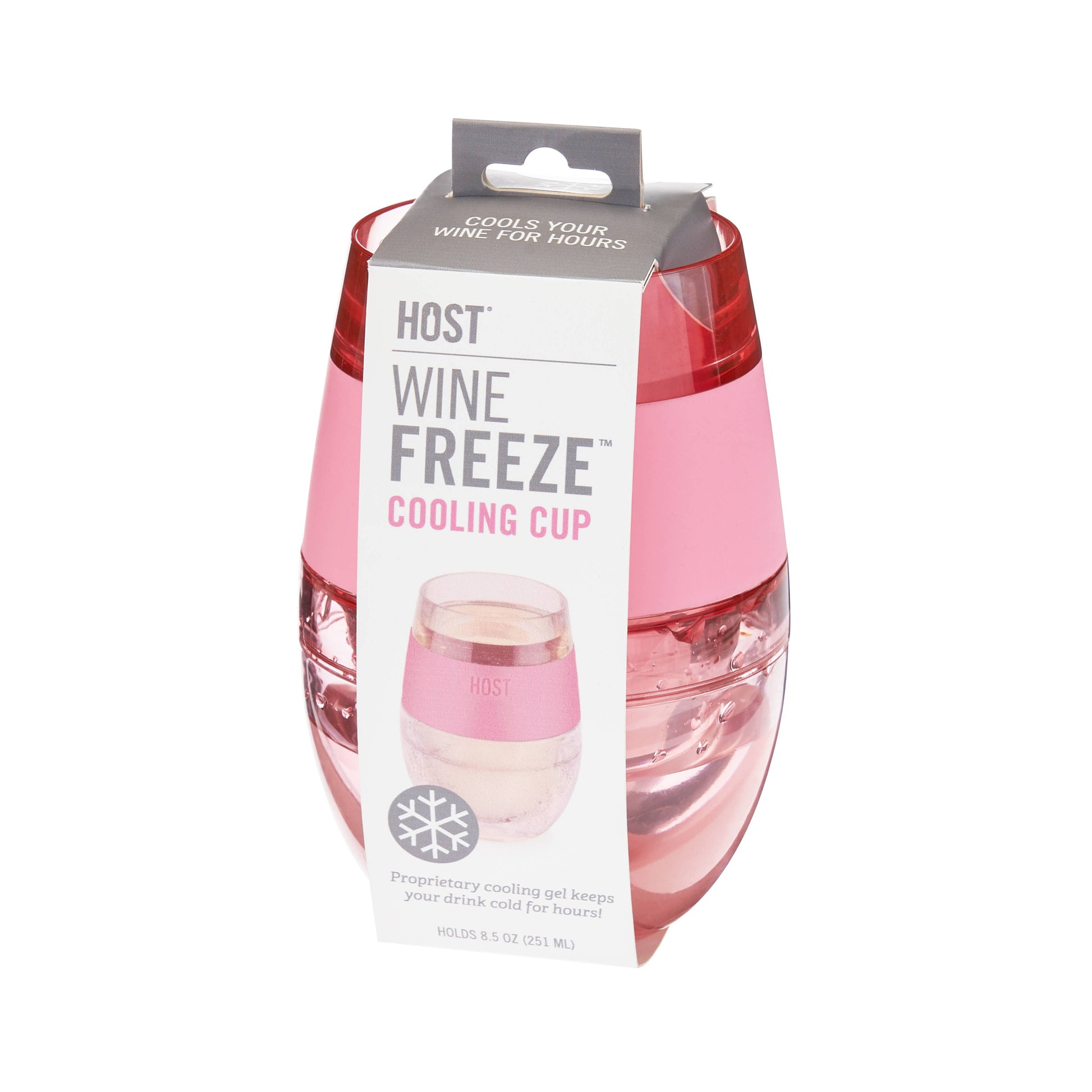 Wine FREEZE™ Cooling Cup w/ Cooling Gel - Translucent Pink Spring-Summer HOST