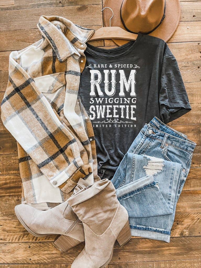 Rum Sweetie Drinking Girl Graphic Tee Fall-Winter BLAKELEY