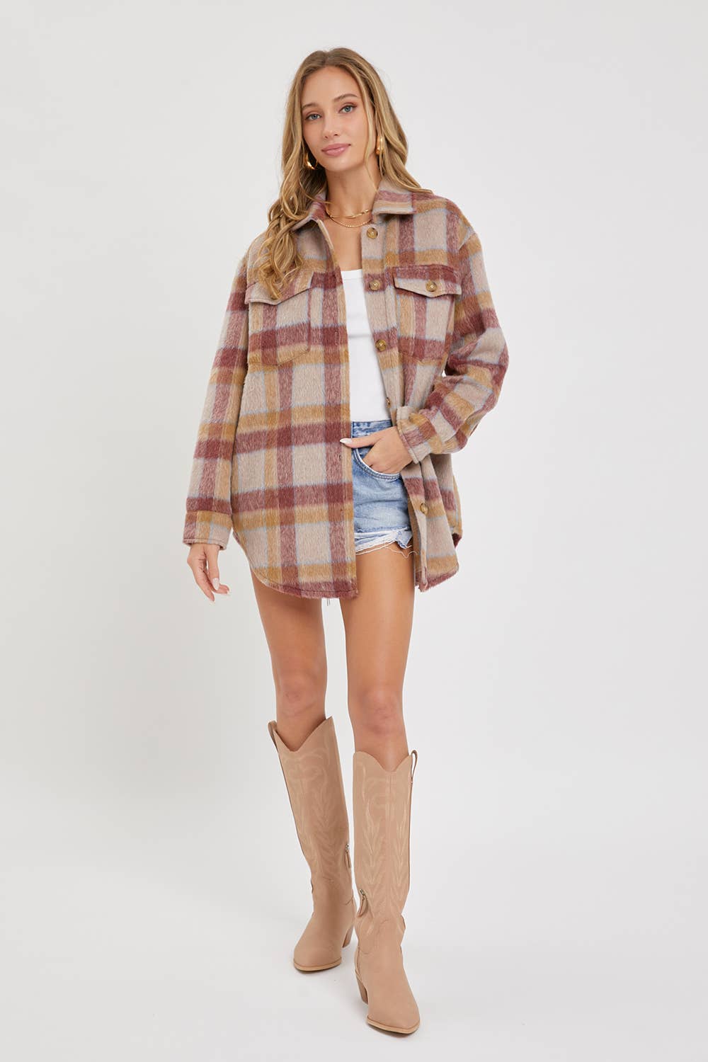 OUTERWEAR CLASSIC PLAID SHACKET/JACKET