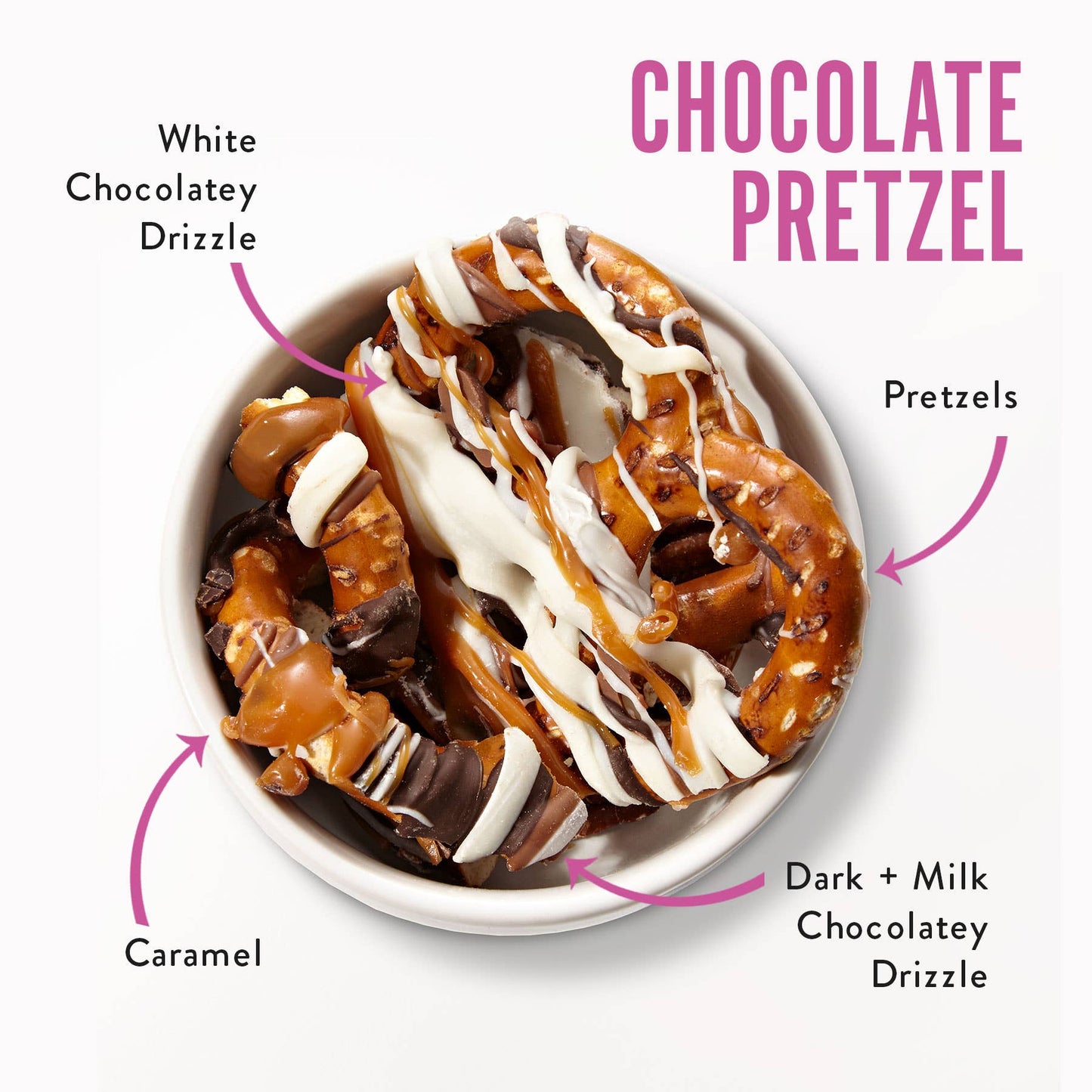 Chocolate Pretzel 5oz Bags | Chocolate Pretzels Core Funky Chunky