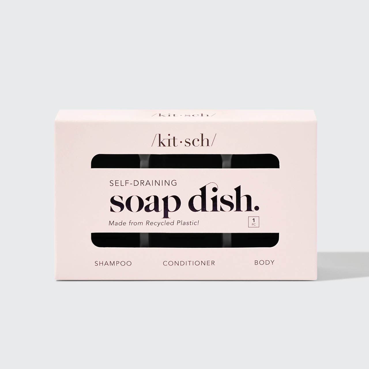 Self-Draining Soap Dish - Black Core KITSCH