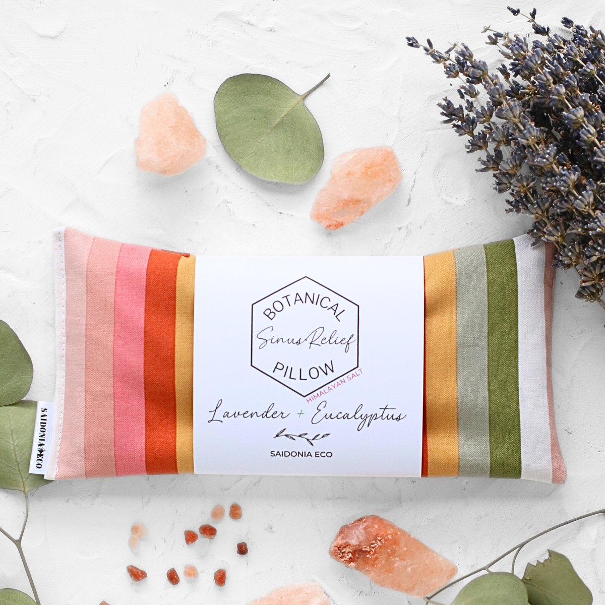 SaidoniaEco - Sinus Relief Pillow Eucalyptus ⋆ Lavender + Himalayan Salt