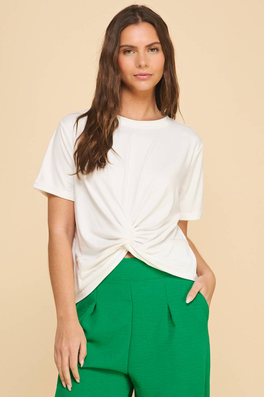 Twisted Knot T-Shirt Off White