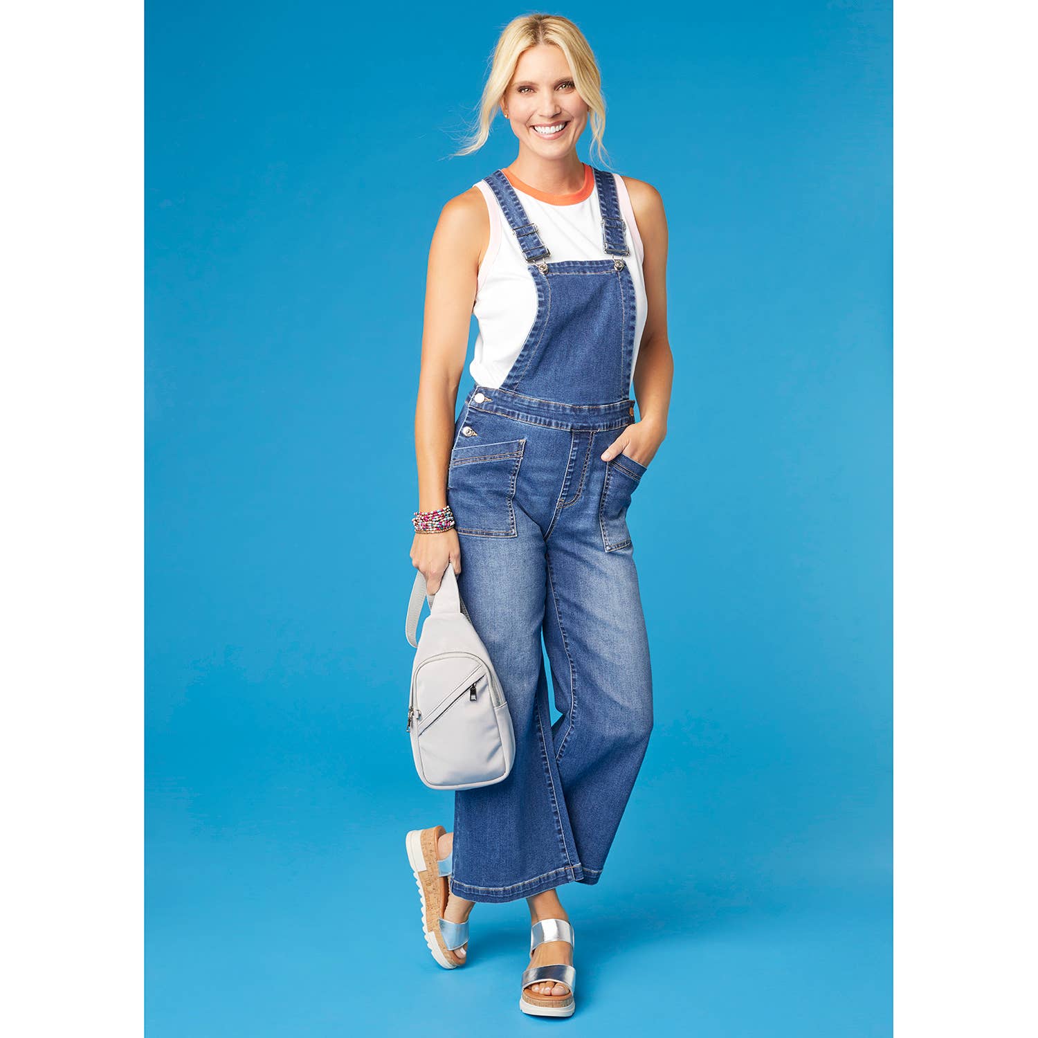 Everstretch Capri Overalls - 4th of July: Dark Denim Spring-Summer COCO + CARMEN