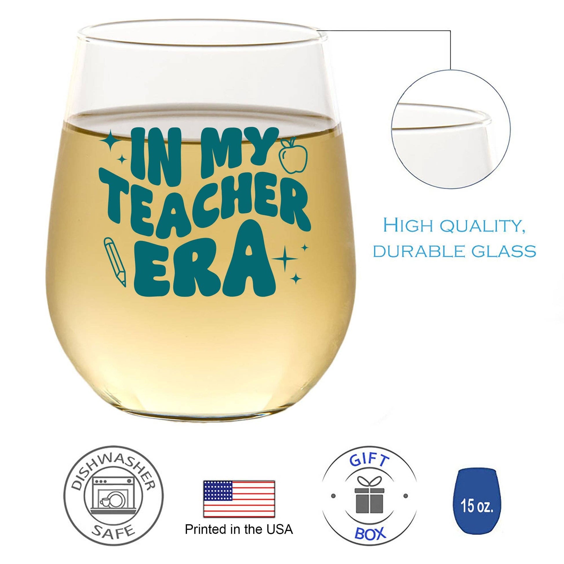 In My Teacher Era Wine Glass Core Cedar Crate Market