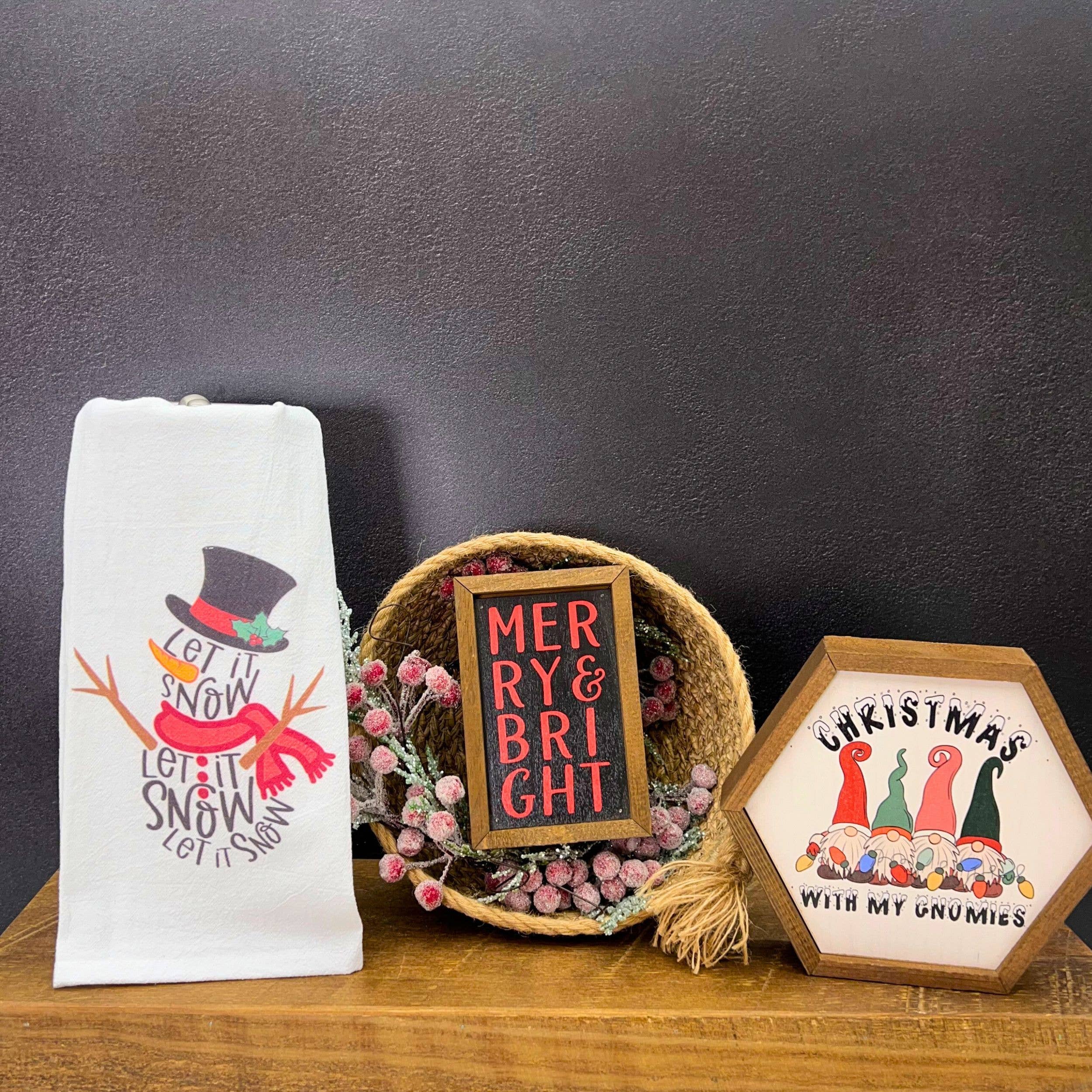 Tea Towel - Let It Snow Christmas Tea Towels