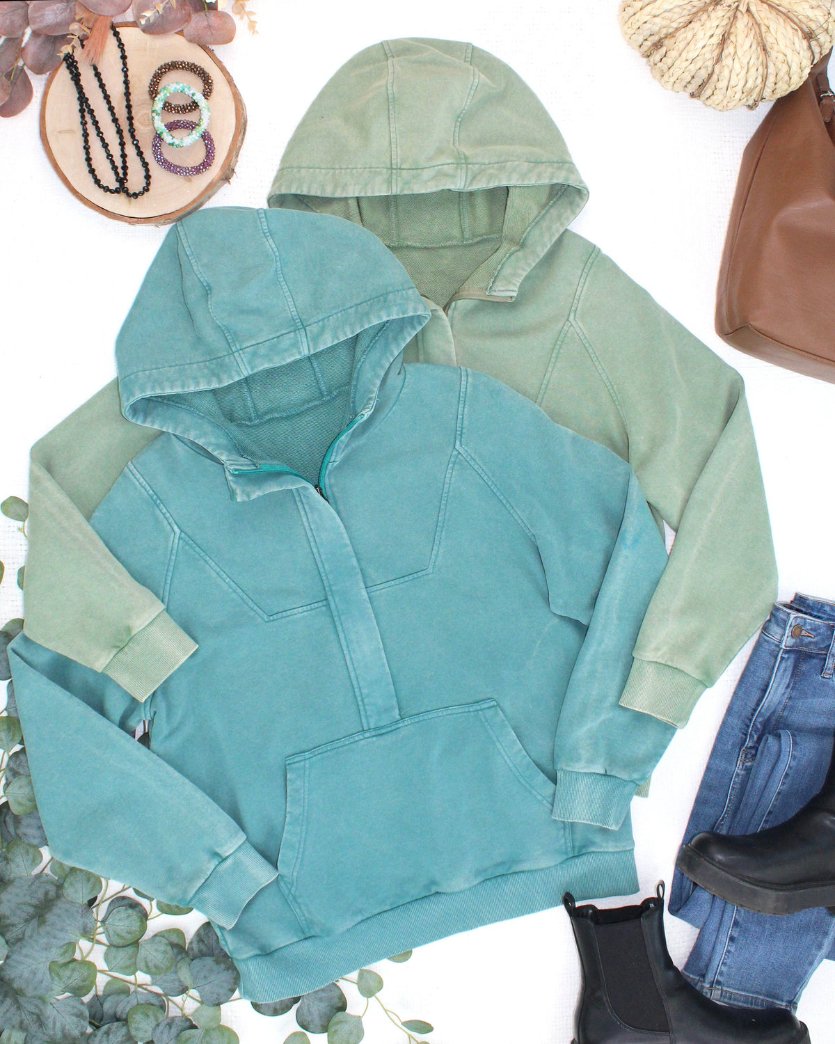 Ryker Vintage Wash Hoodie - Teal