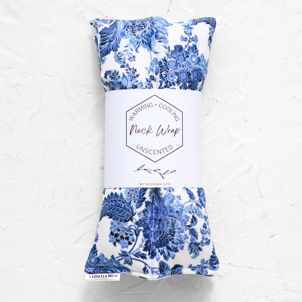Heating & Cooling Neck and Body Wrap - Oriental Chinoiserie Blue