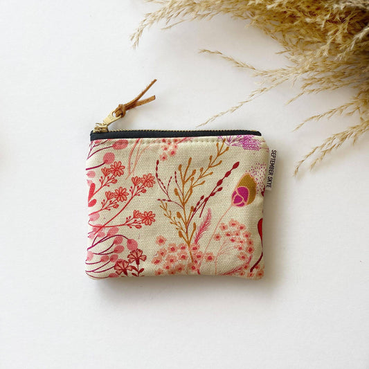 Pink Meadow Floral Small Square Pouch Fall-Winter September Skye Bags & Accessories