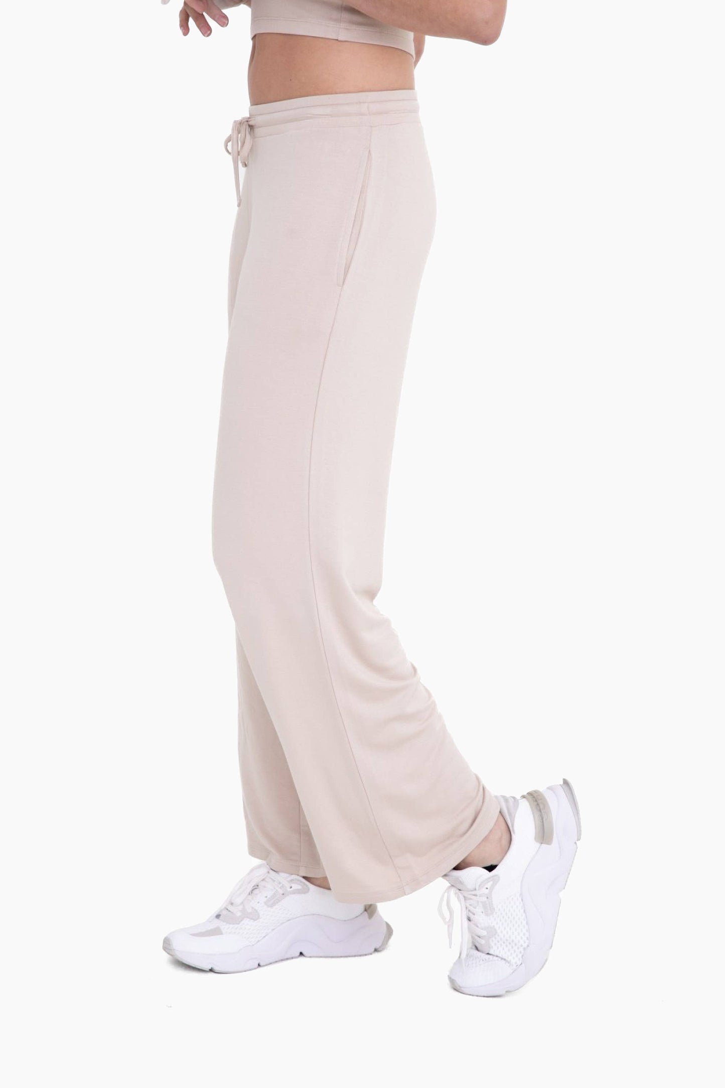 Mid-Rise Lounge Terry Pant: NATURAL Core Mono B