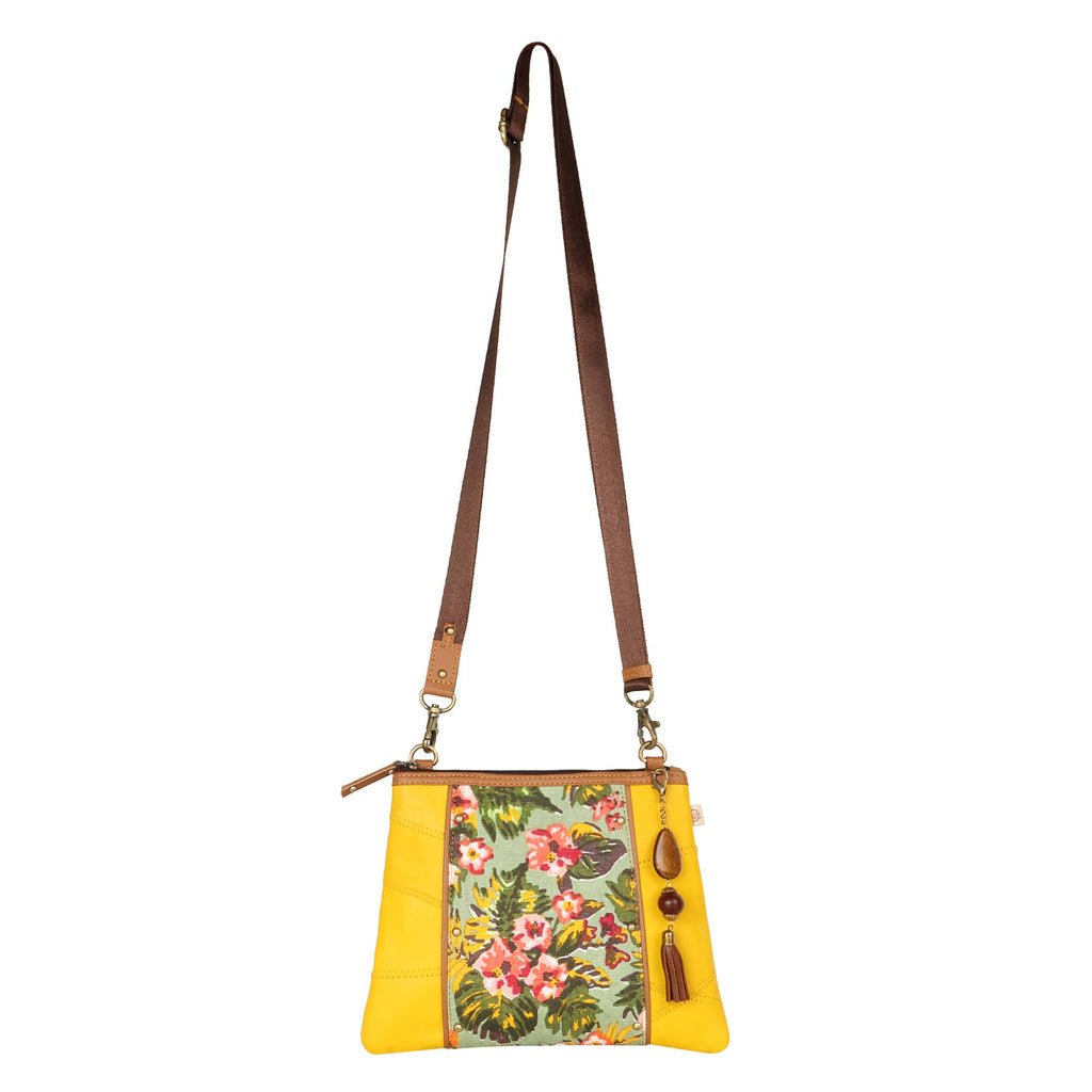 Vaan & Co. - Noa Angled Crossbody Bag - Upcycled Leather & Canvas