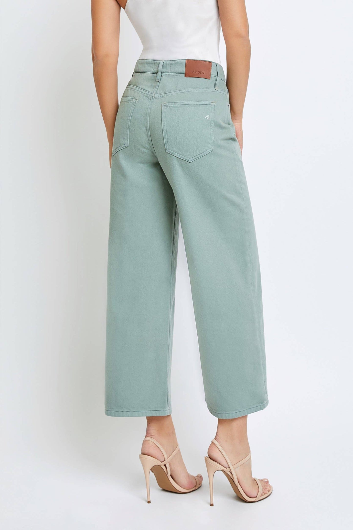 Nori High Rise Crop Wide Leg Spring-Summer Hidden Jeans