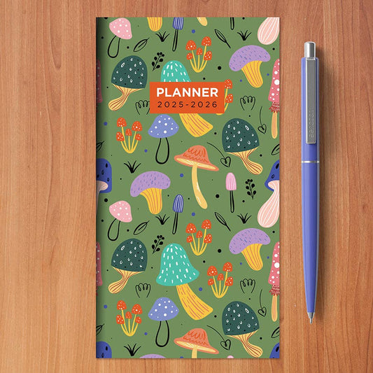 2025-2026 Mushroom Patch Small Monthly Pocket Planner Core TF Publishing - Paper Goods