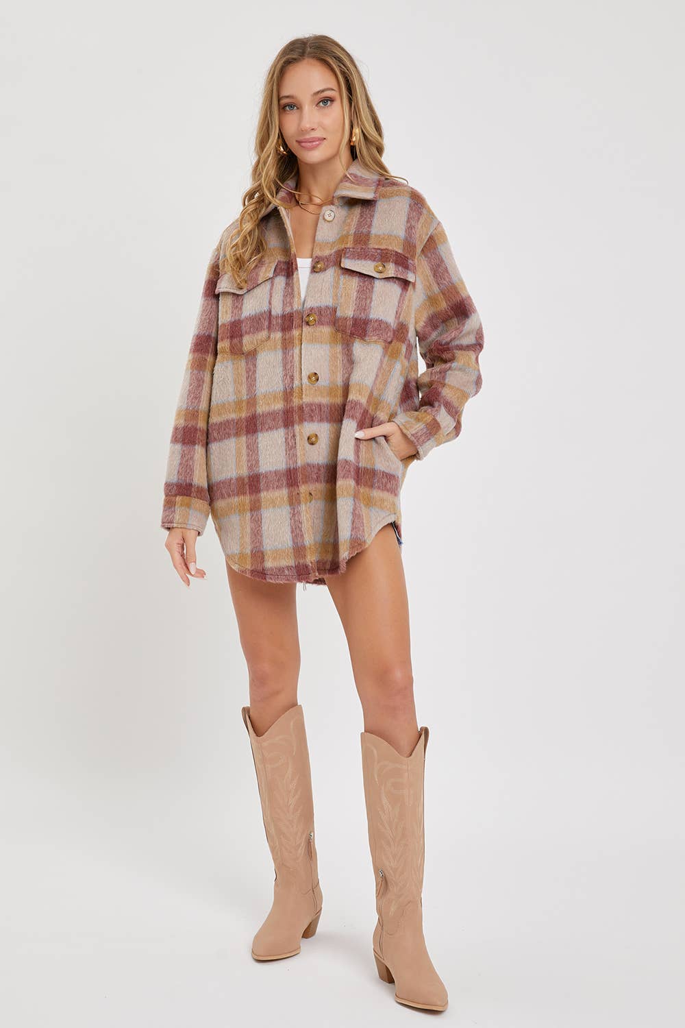 OUTERWEAR CLASSIC PLAID SHACKET/JACKET