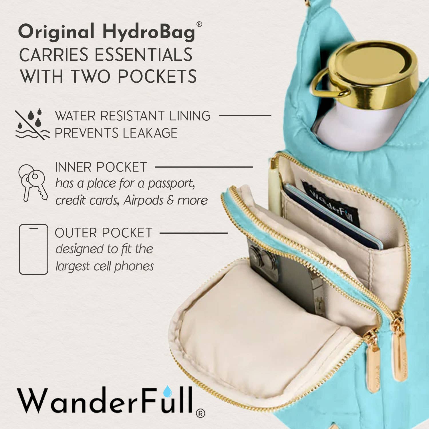 WanderFull - Original HydroBag - Aquamarine HydroBag®
