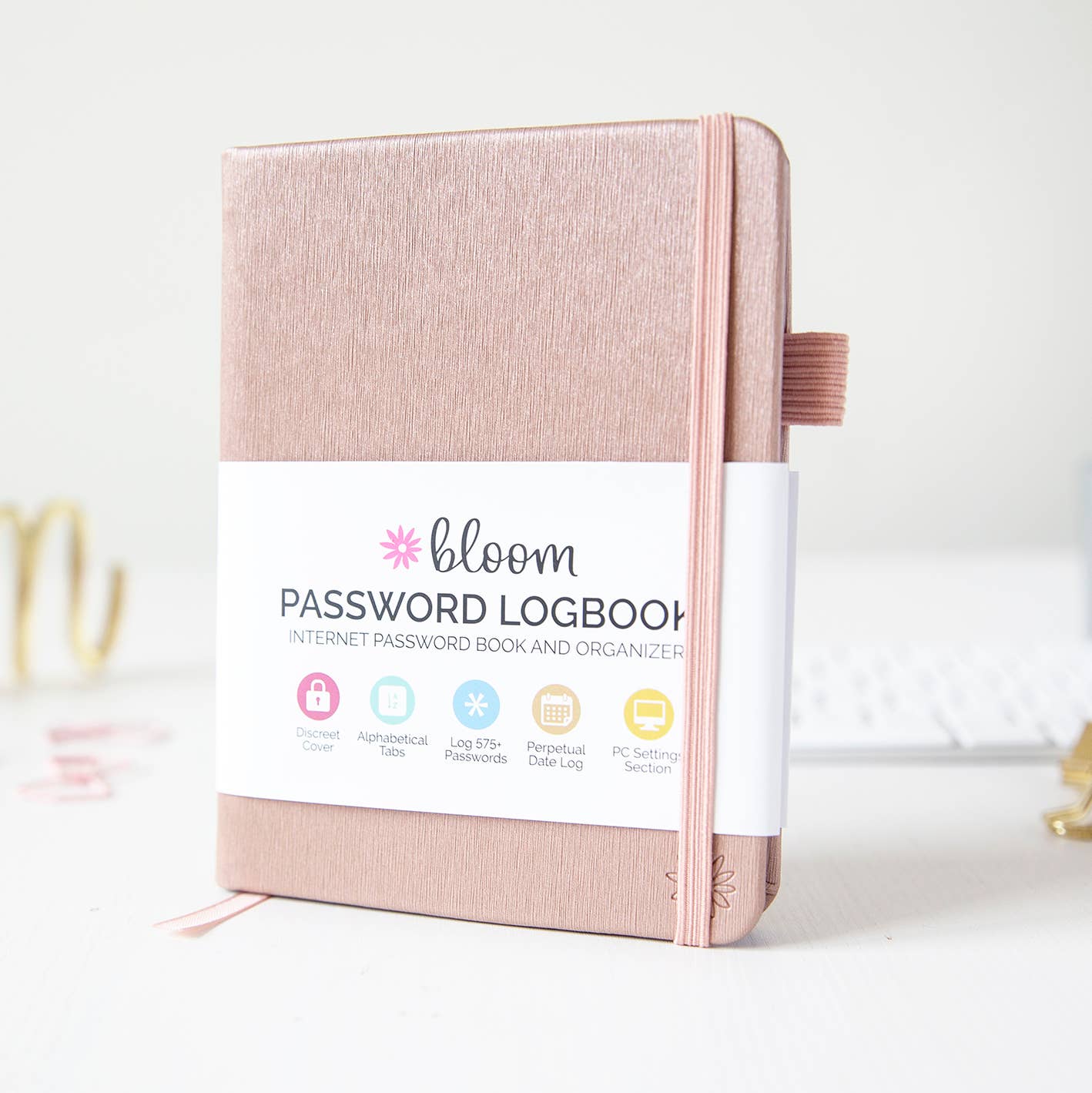 Rose Gold Password Logbook Core bloom daily planners